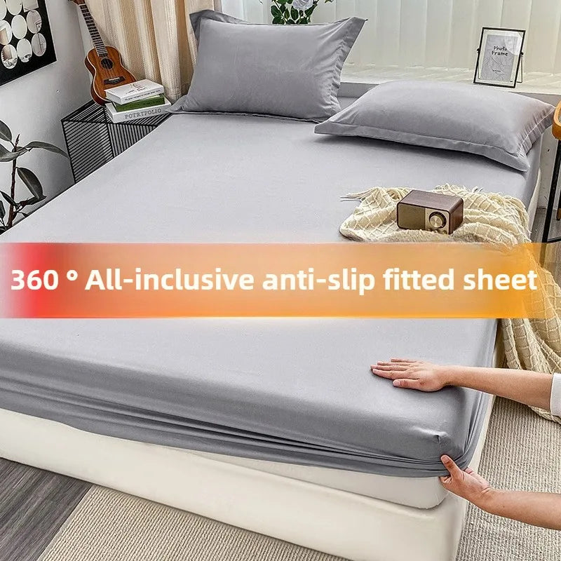 Elastic Fitted Bed Sheet – Solid Colour