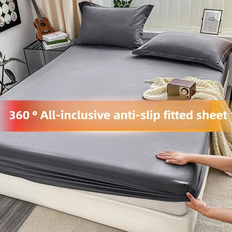 Elastic Fitted Bed Sheet – Solid Colour