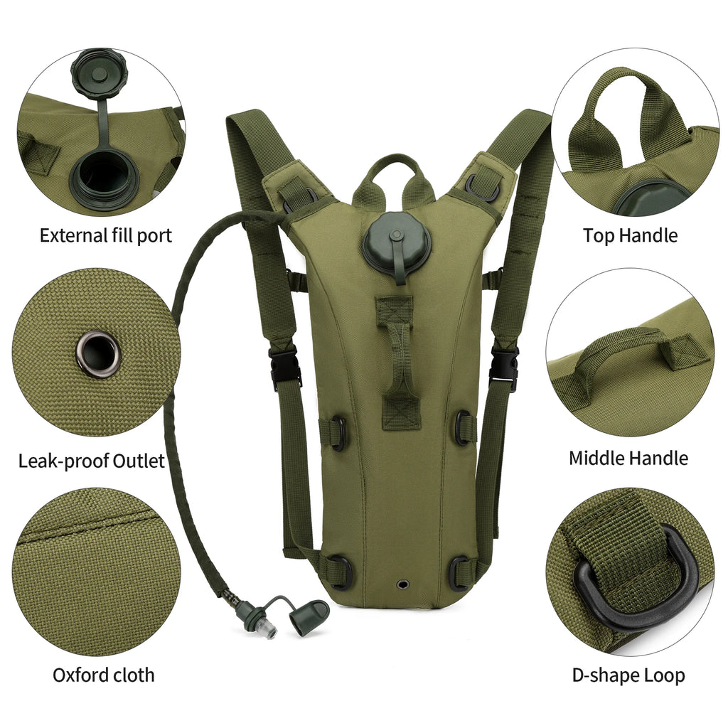 Tactical Military Hydration Pack – 3L Bladder