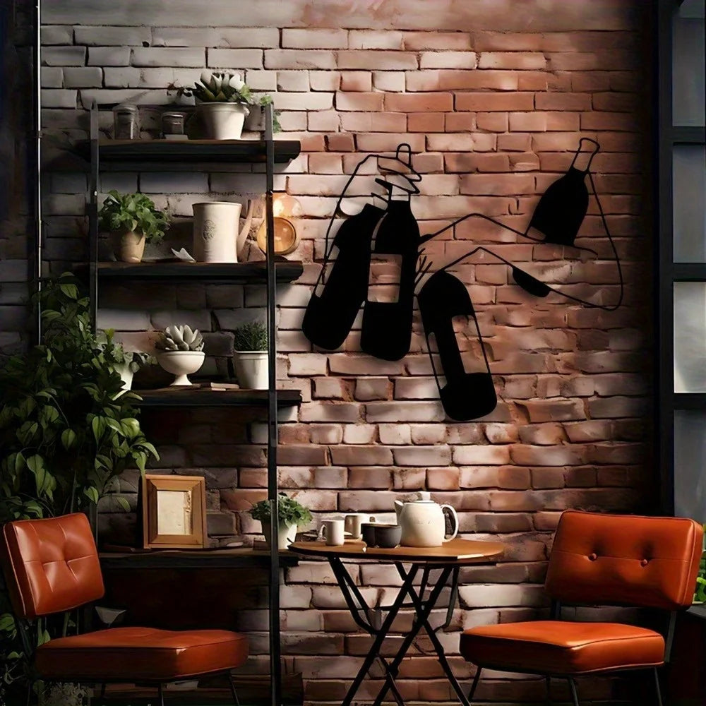Modern Black Silhouette Metal Wall Art