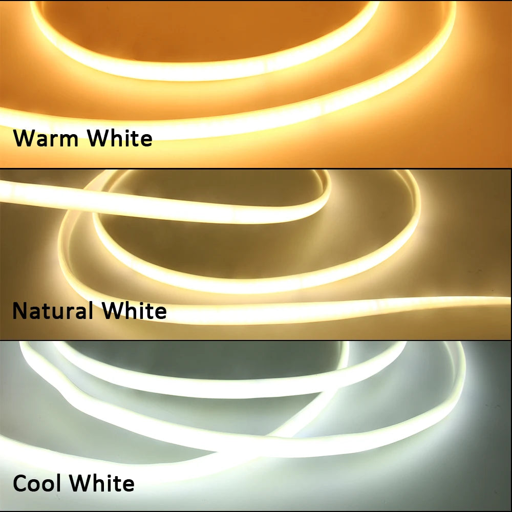 220V Waterproof COB LED Strip Light