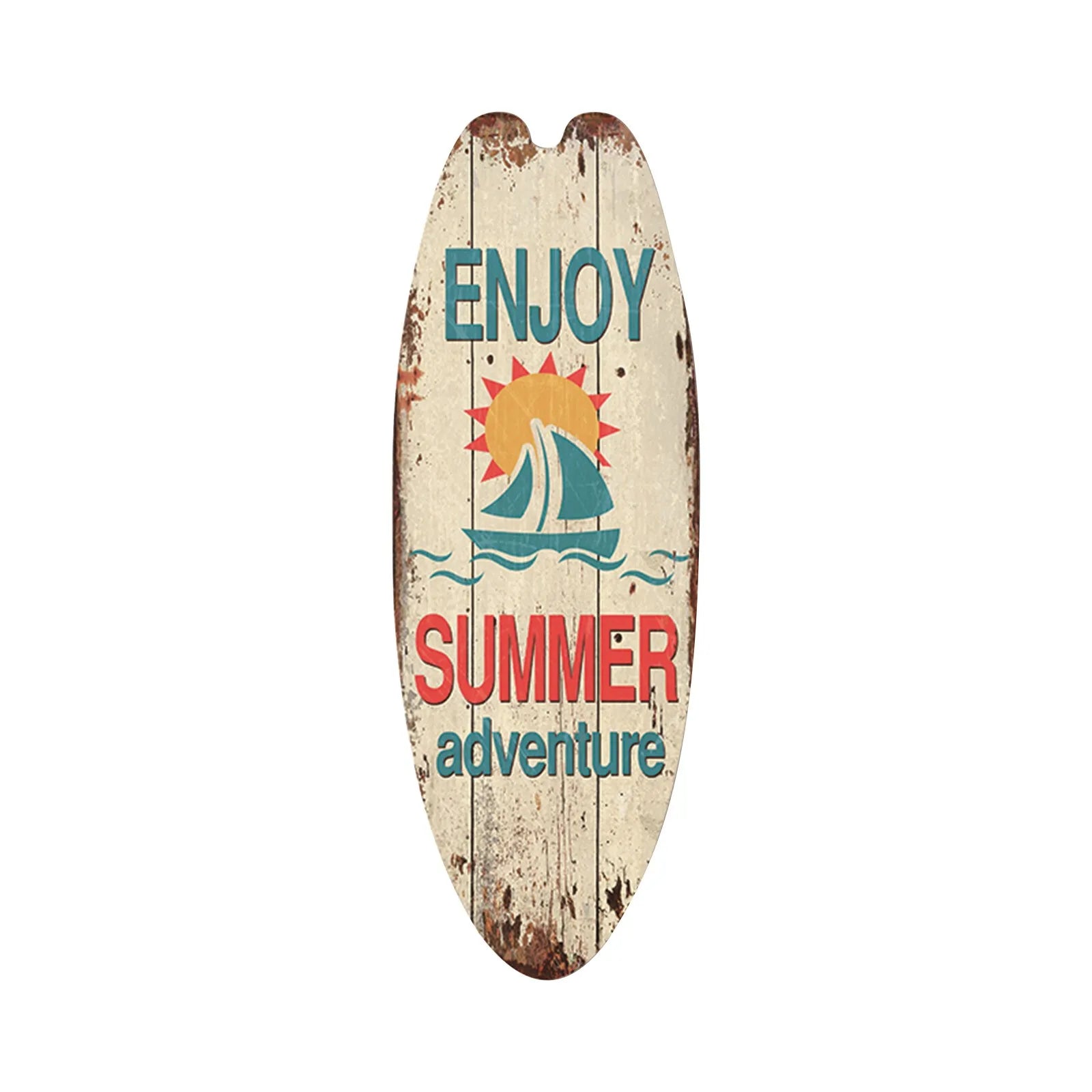 Wooden Surfboard Wall Sign