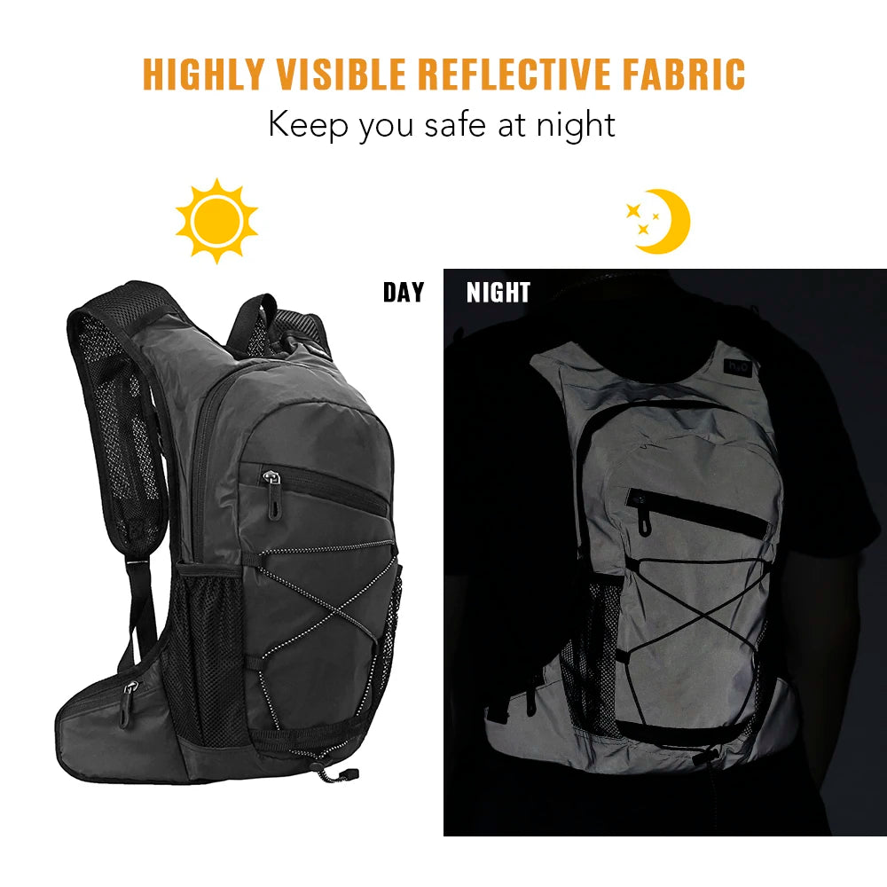 8L Reflective Cycling Hydration Backpack