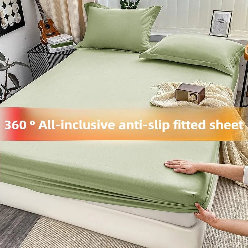 Elastic Fitted Bed Sheet – Solid Colour