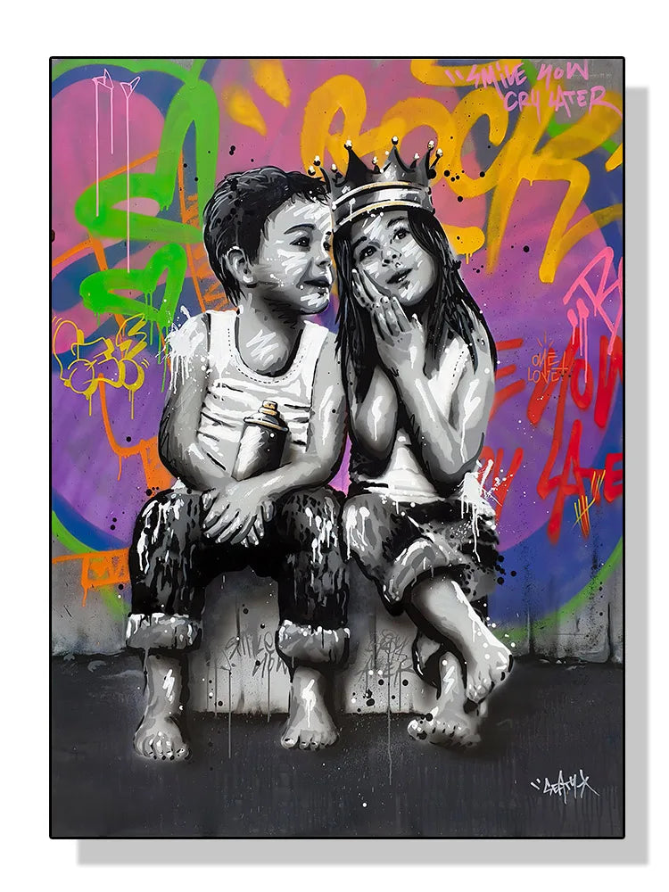 Banksy Graffiti Street Art Canvas Print