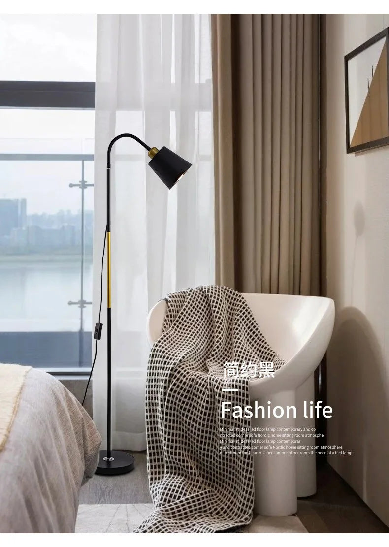 Wrought Iron Adjustable LED Standing Lamp