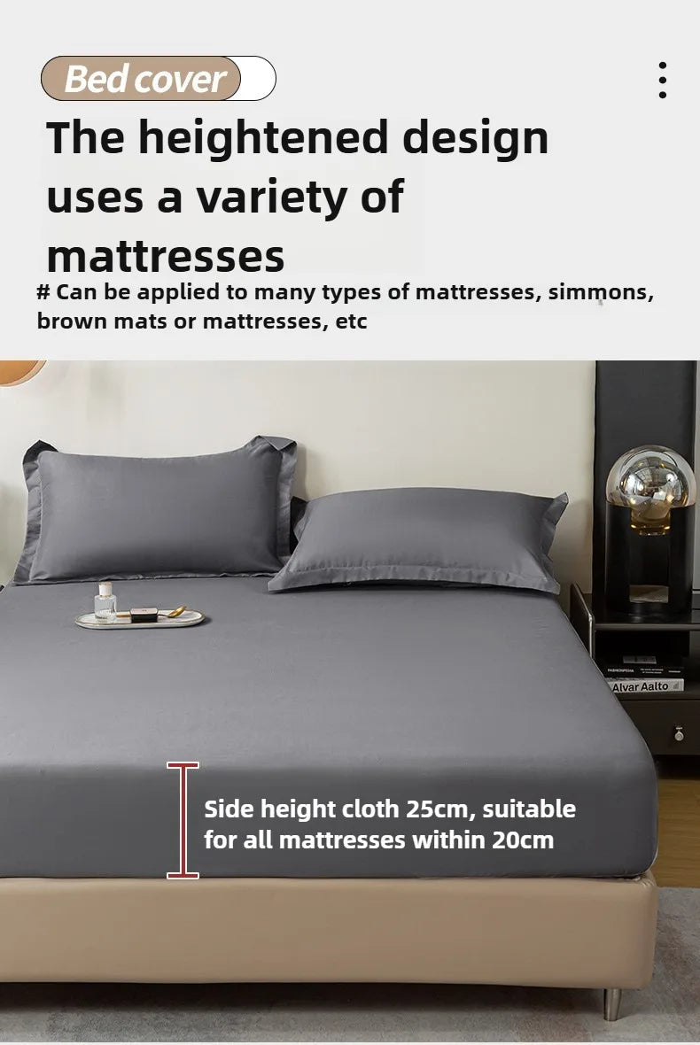 Elastic Fitted Bed Sheet – Solid Colour