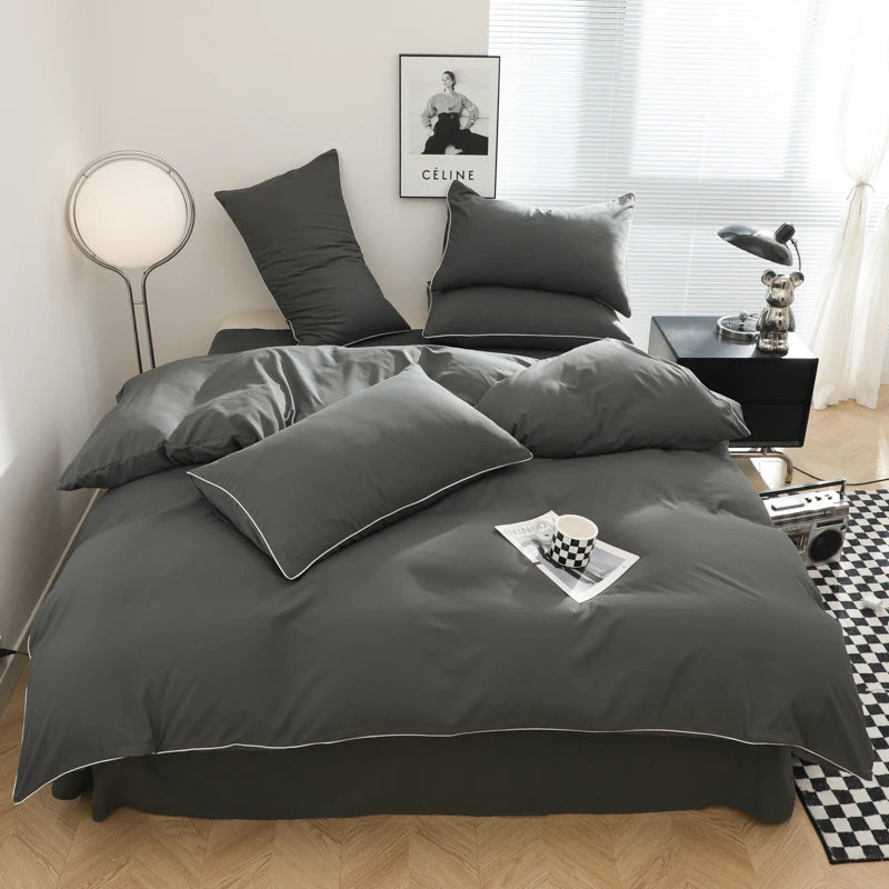 Plain Black Bedding Set – All Sizes