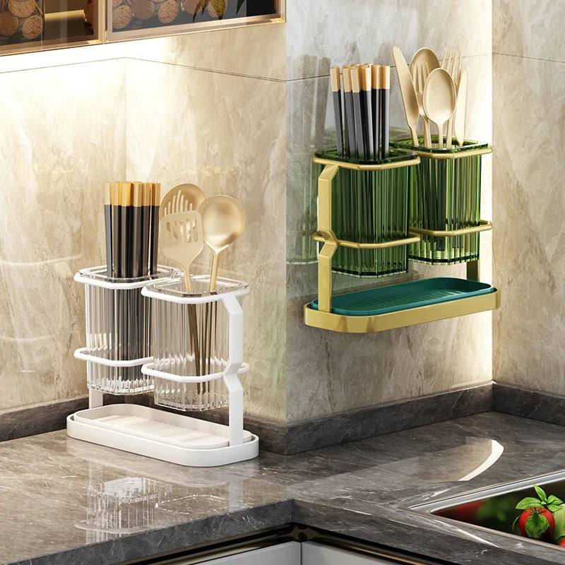 Wall-Mounted Kitchen Utensil Organizer