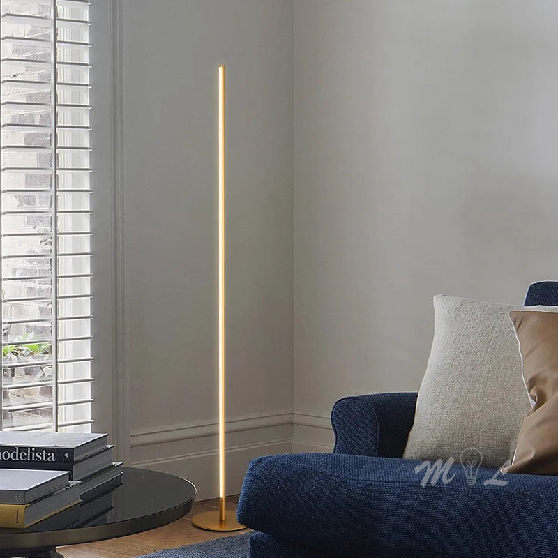 Nordic Gold Minimalist LED Floor Lamp