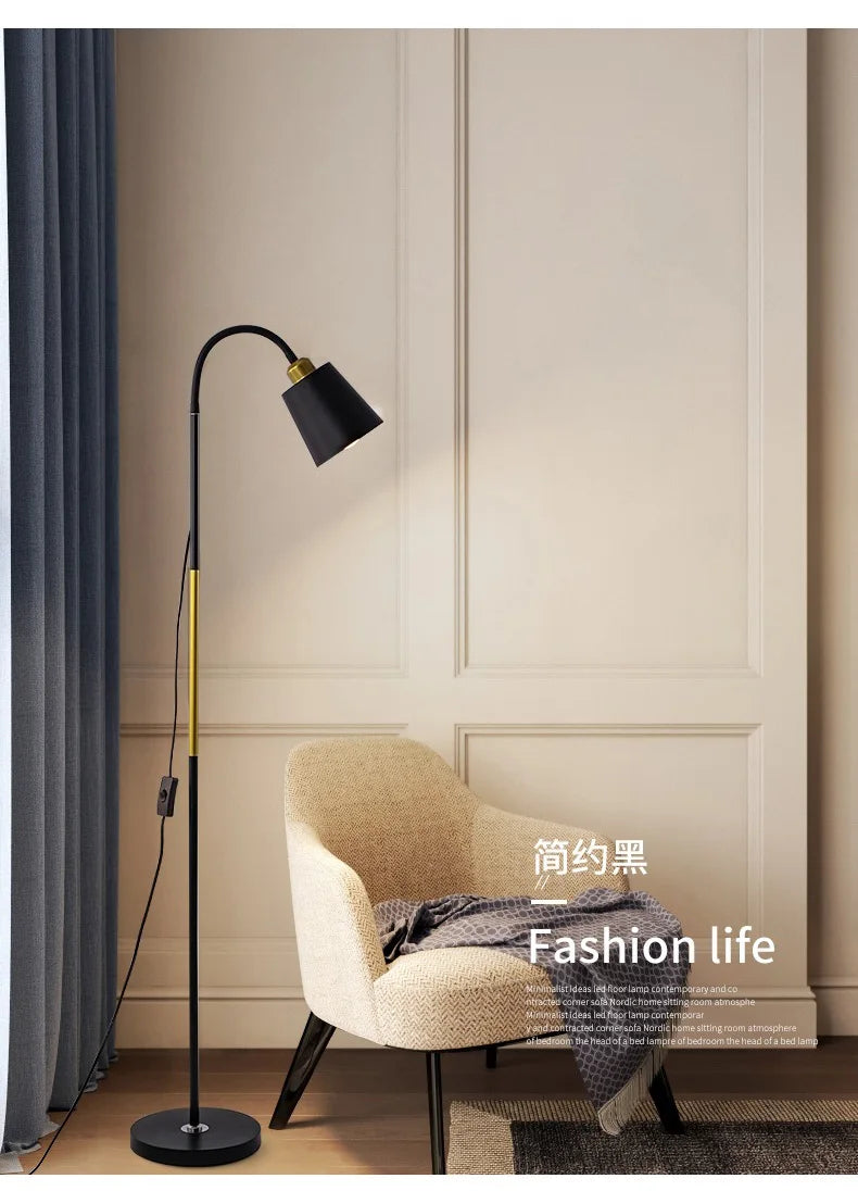 Wrought Iron Adjustable LED Standing Lamp