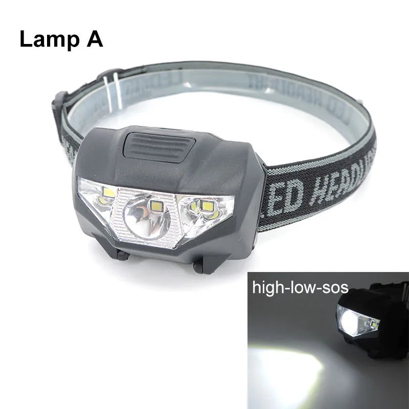 Compact 3-LED Headlamp for Hiking & Camping