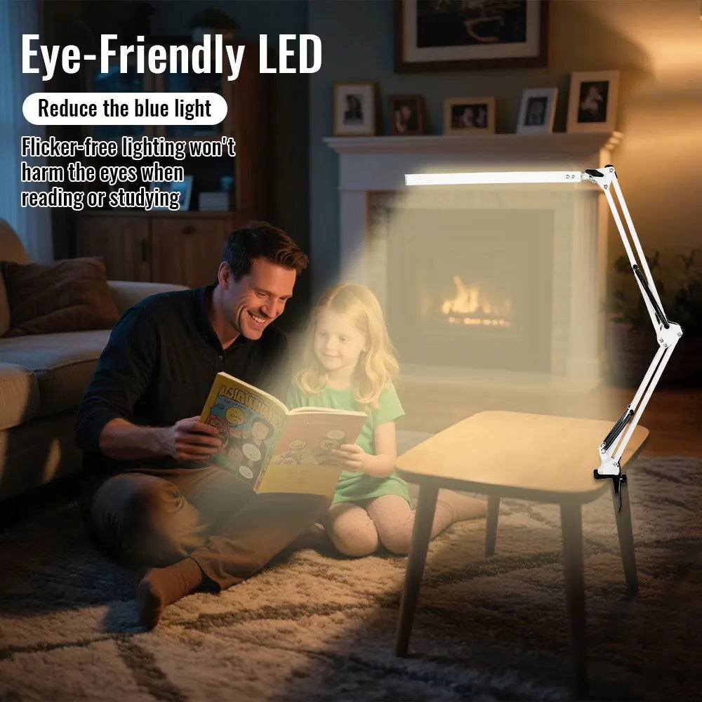 Rocker Arm LED Desk Lamp – 10 Brightness Levels