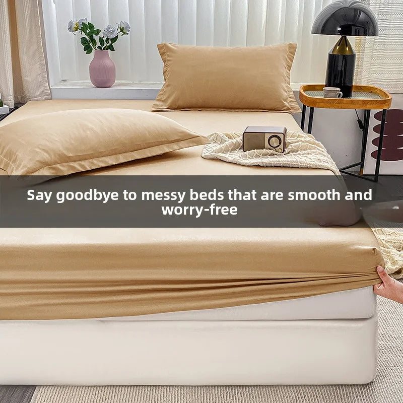 Elastic Fitted Bed Sheet – Solid Colour