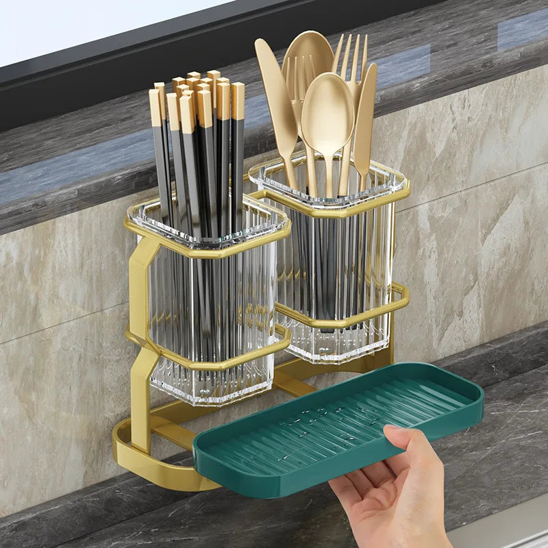 Wall-Mounted Kitchen Utensil Organizer