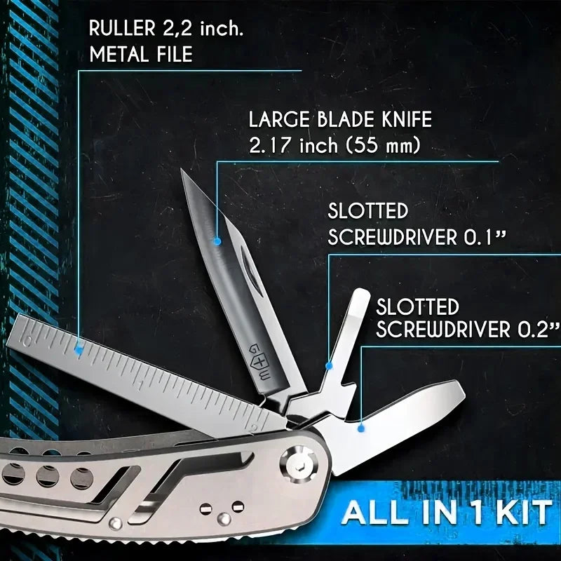 24-in-1 Outdoor Survival Multitool Kit