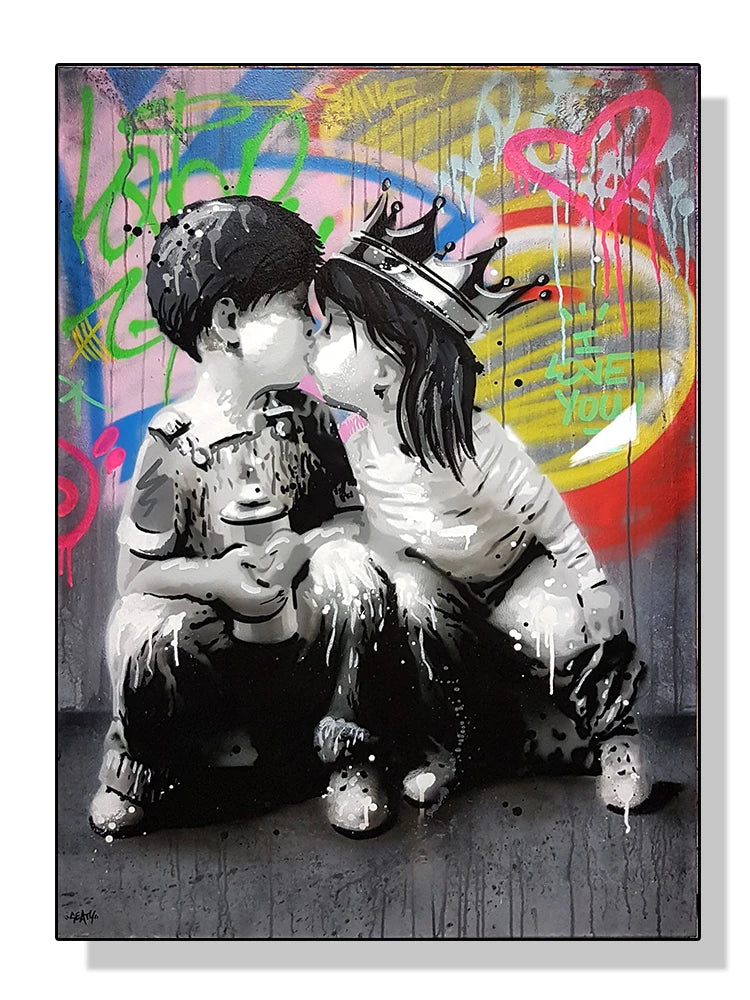Banksy Graffiti Street Art Canvas Print