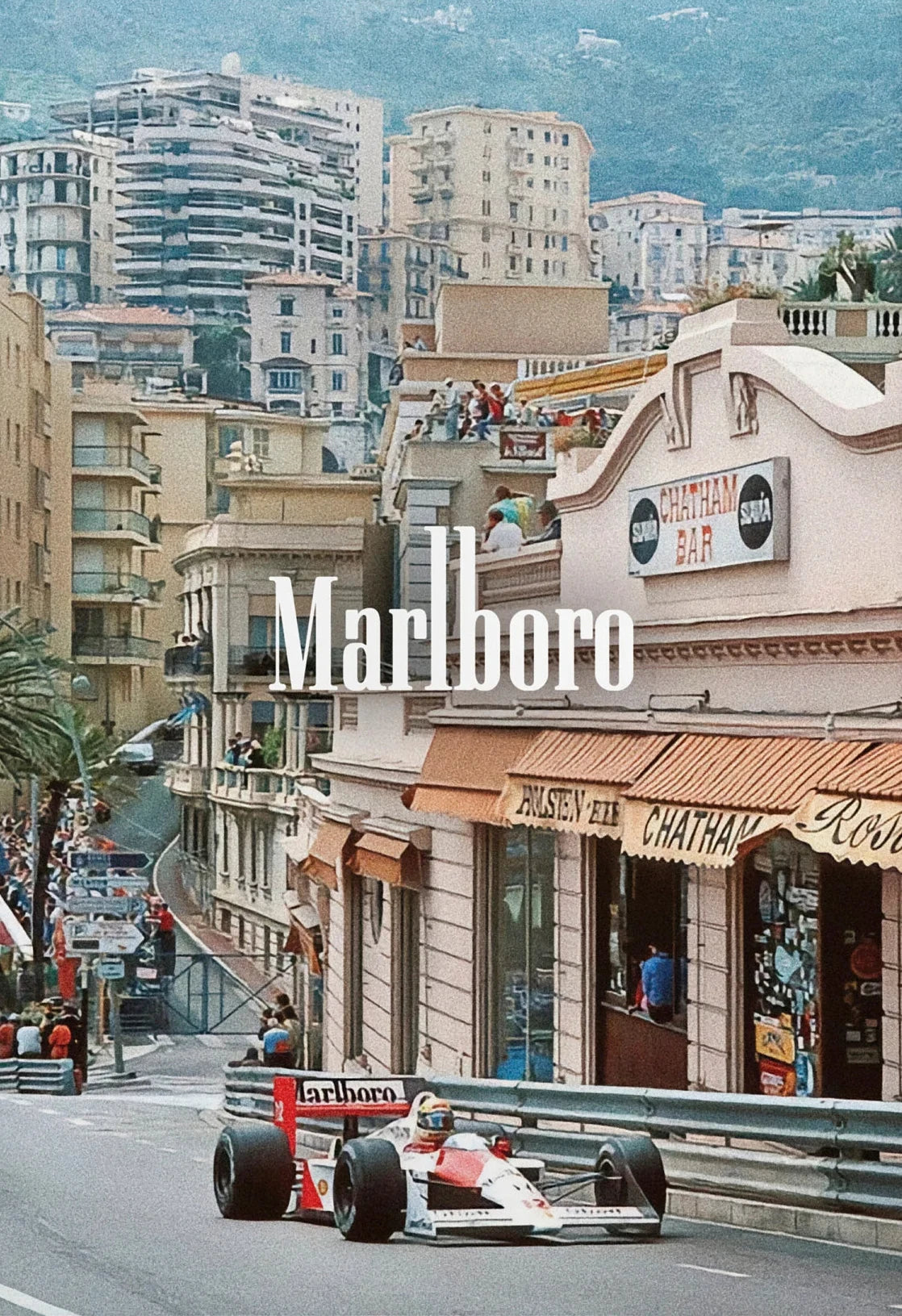 Vintage Monaco Racing Car Canvas Poster