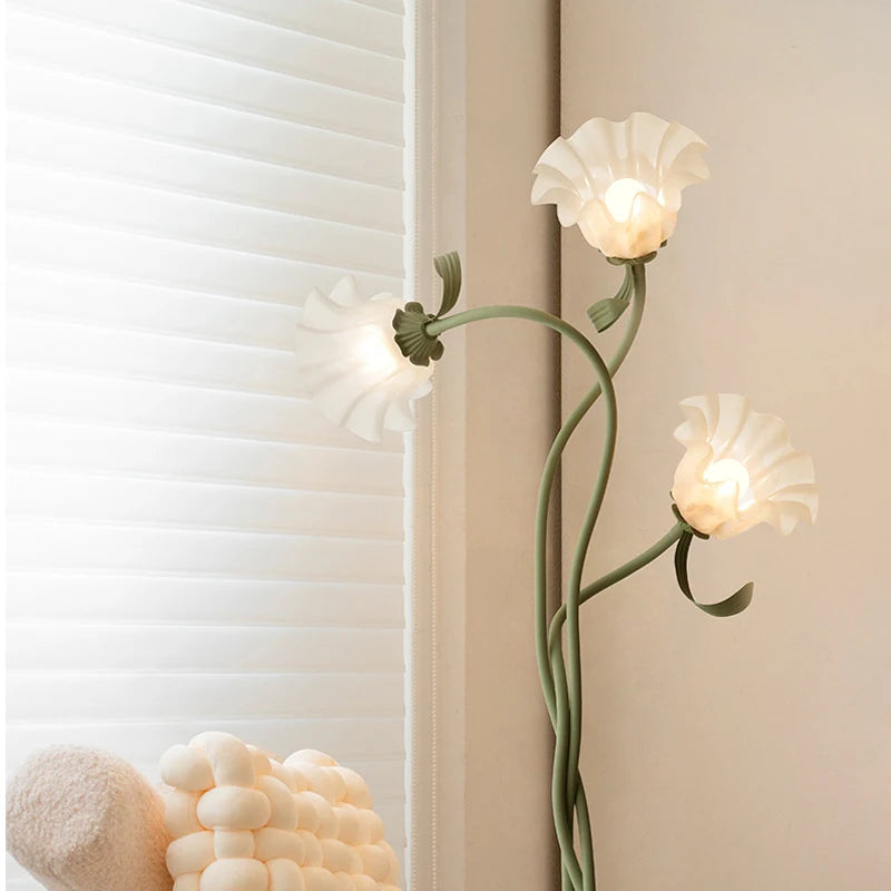 3-Head Lily Floor Lamp with Foot Switch