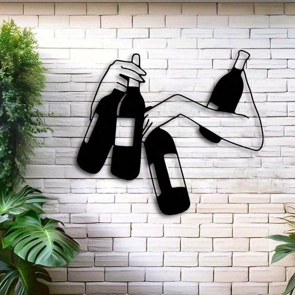 Modern Black Silhouette Metal Wall Art