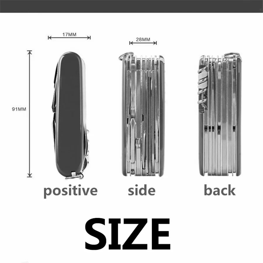 Stainless Steel Folding Multitool Pocket Knife