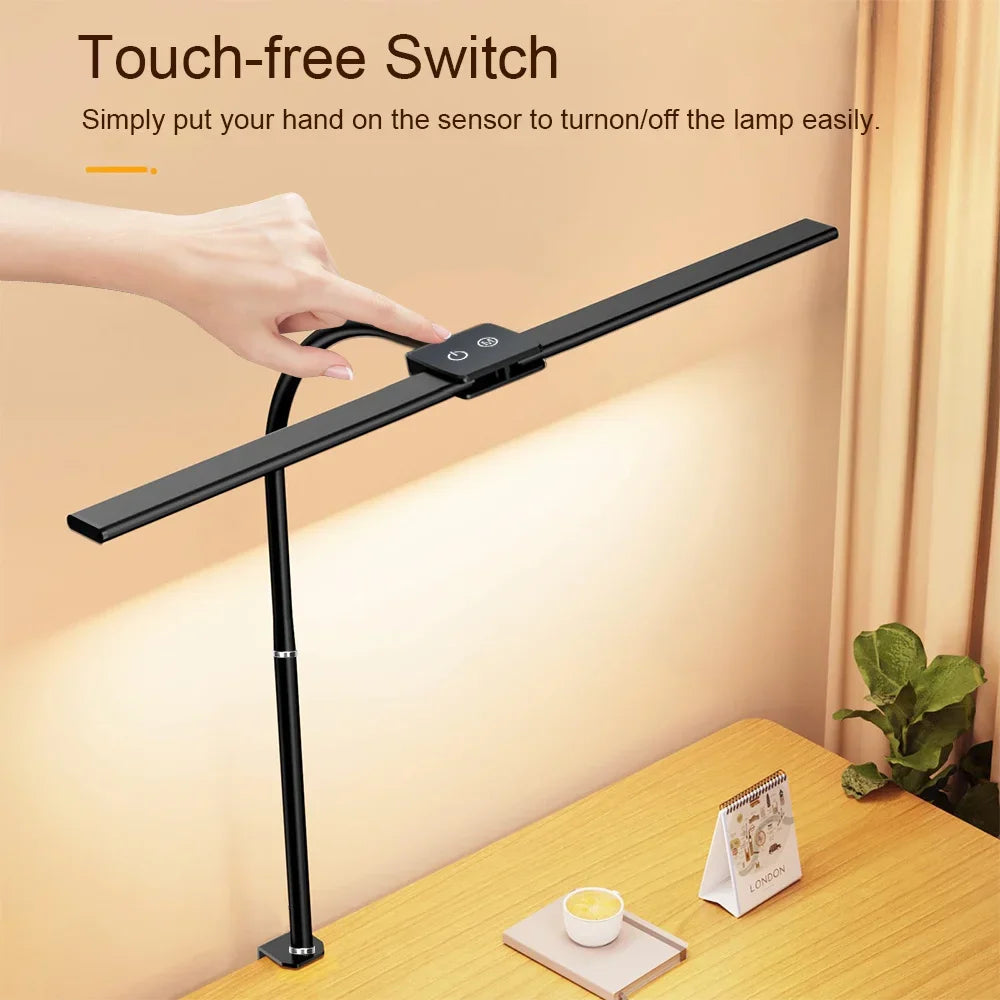 Clamp LED Desk Lamp for Dual Monitor Setup
