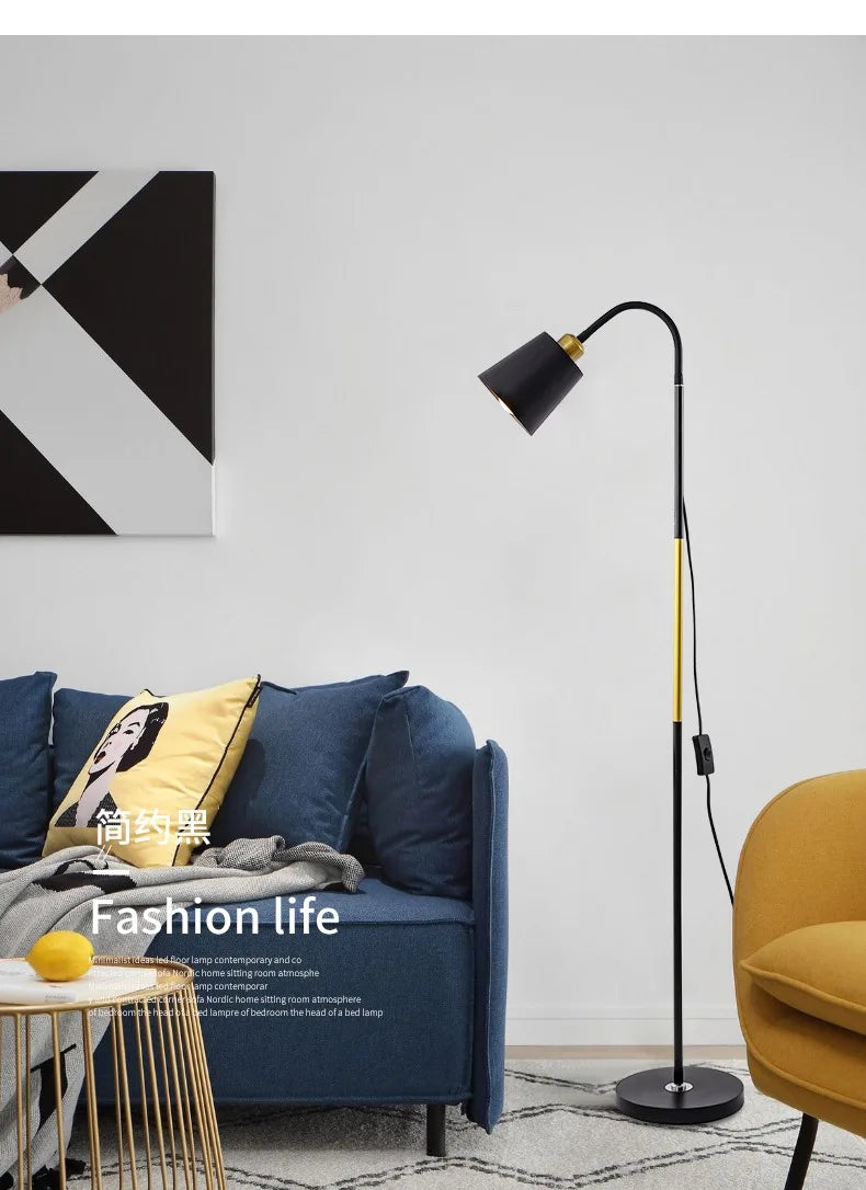 Wrought Iron Adjustable LED Standing Lamp