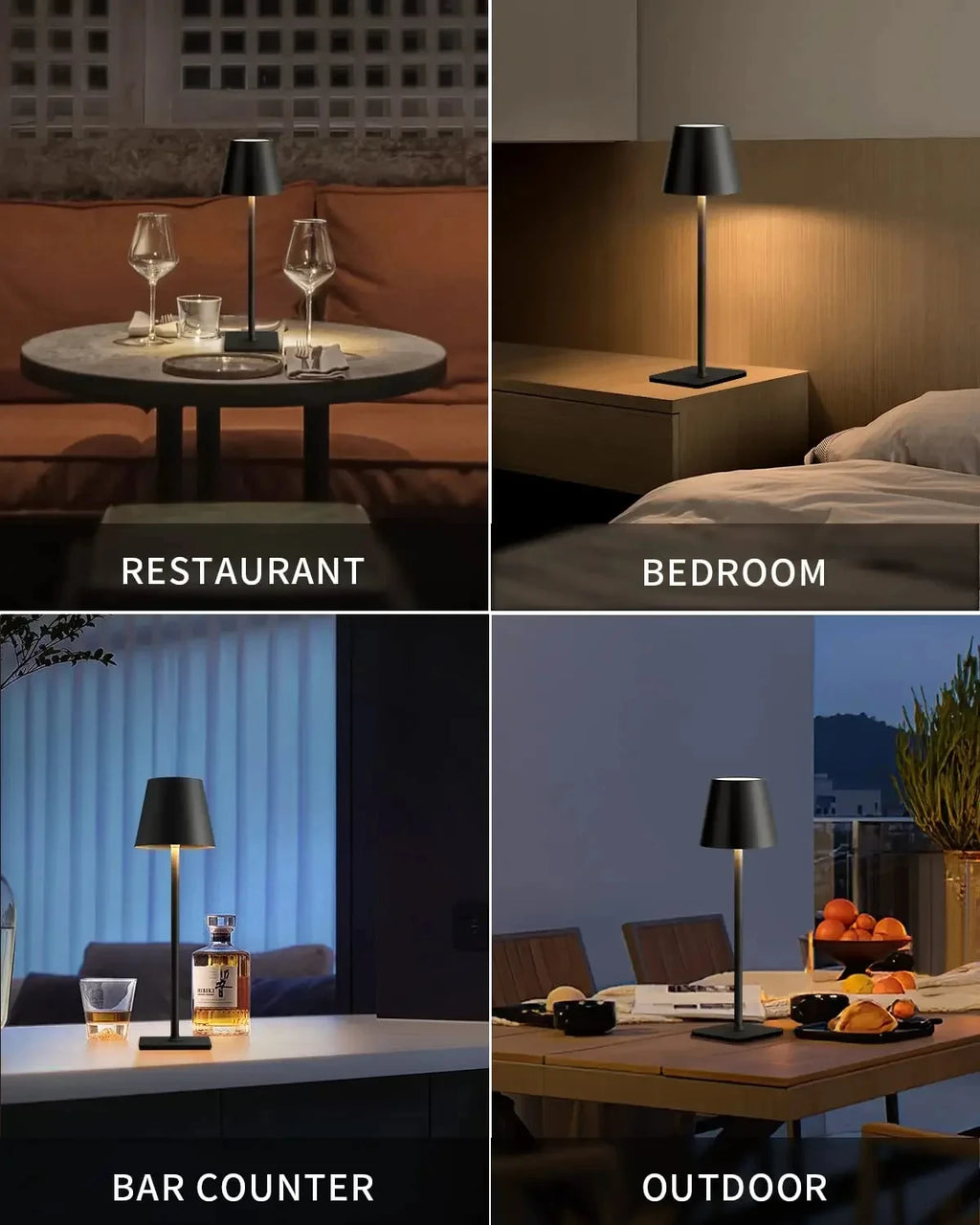 Wireless Rechargeable LED Bedside Desk Lamp