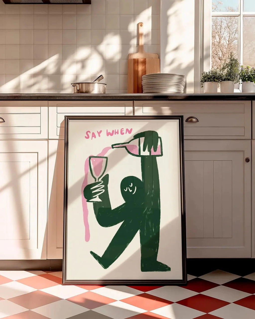Funny Wine Wall Art Poster – Kitchen & Bar Decor