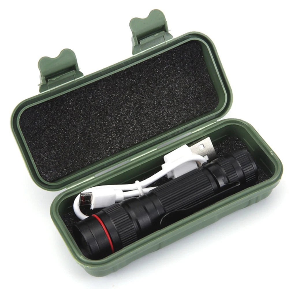 Mini USB Rechargeable LED Flashlight 300LM