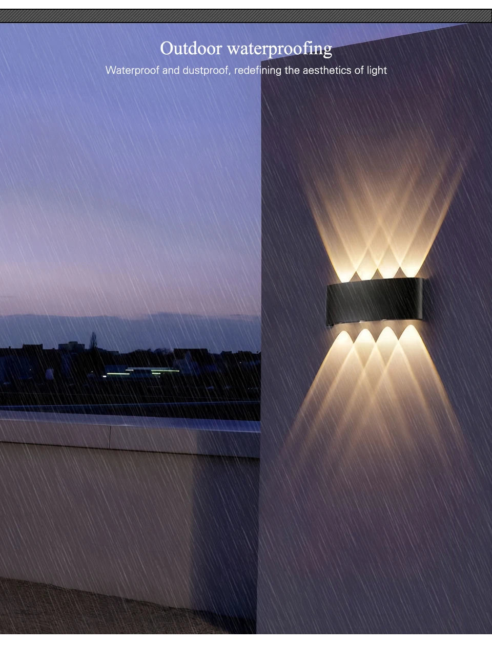 Up & Down LED Wall Light – Indoor & Outdoor Waterproof