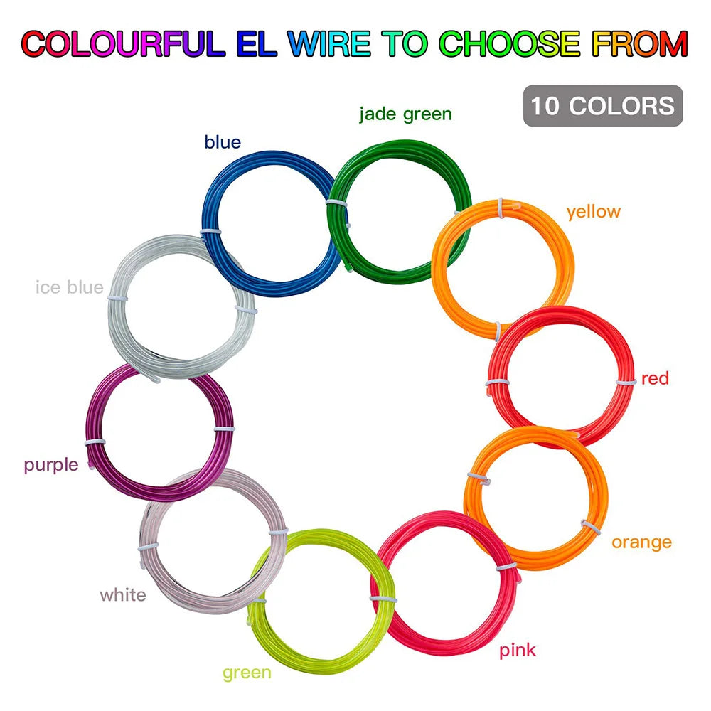 Neon Glow LED Wire Light Strip – Multicolour