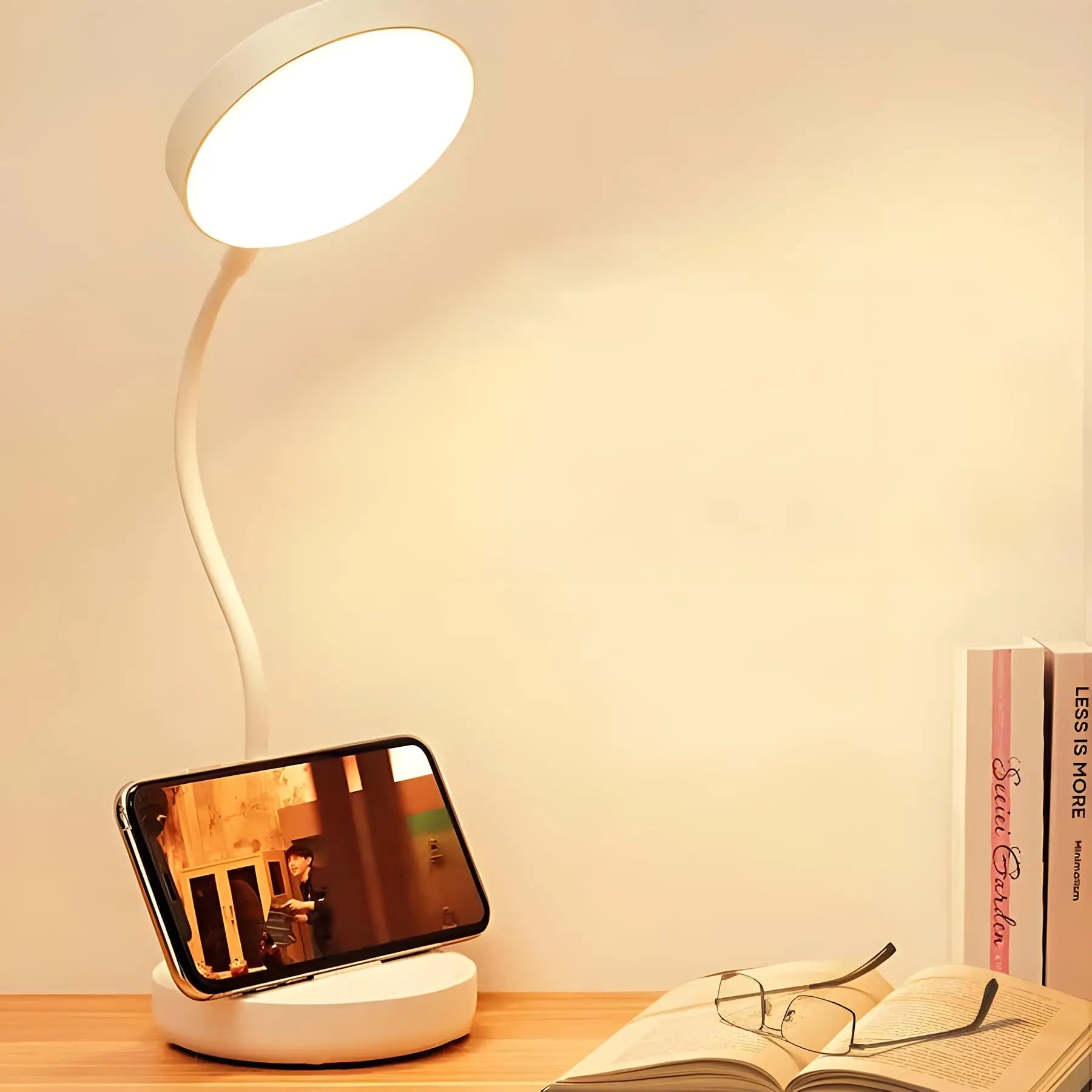 USB Gooseneck LED Desk Lamp – 3 Brightness