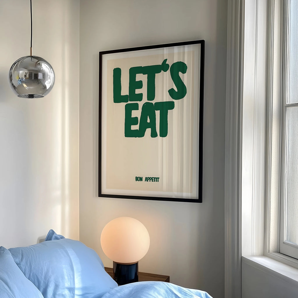 Let's Eat Kitchen Canvas Wall Art Print