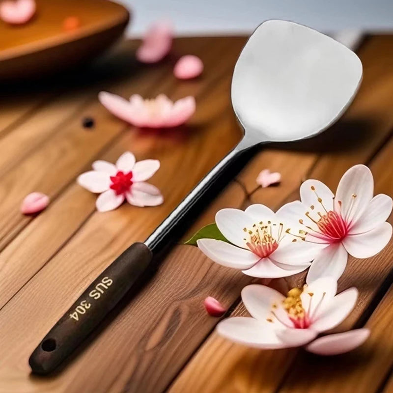 Iron Wok Spatula & Ladle Kitchen Tool Set