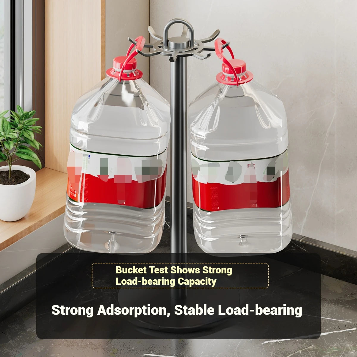 Rotating Kitchen Utensil Stand – 8 Hooks