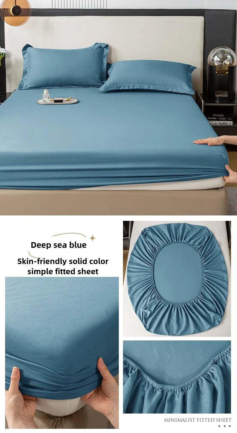 Elastic Fitted Bed Sheet – Solid Colour