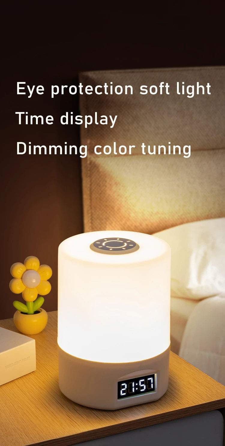 LED Touch Desk Lamp with Clock & Calendar