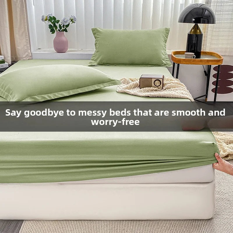 Elastic Fitted Bed Sheet – Solid Colour