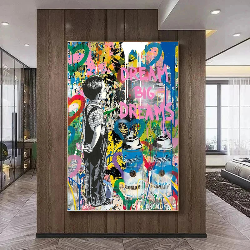 Banksy Graffiti Street Art Canvas Print