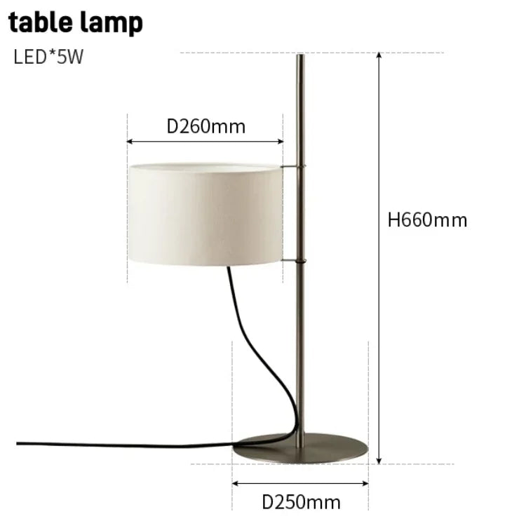Japanese Retro Fabric Adjustable Floor Lamp