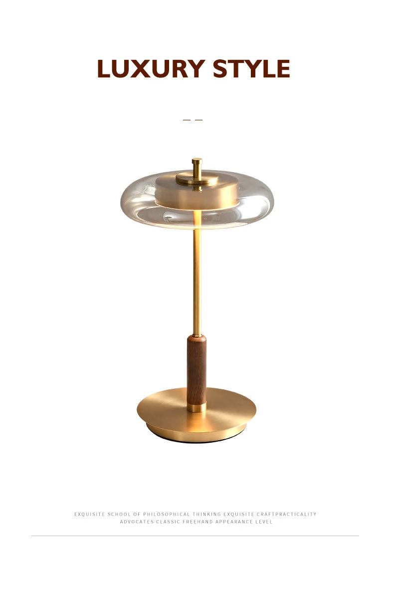 Retro Gold Glass Mushroom Floor Lamp