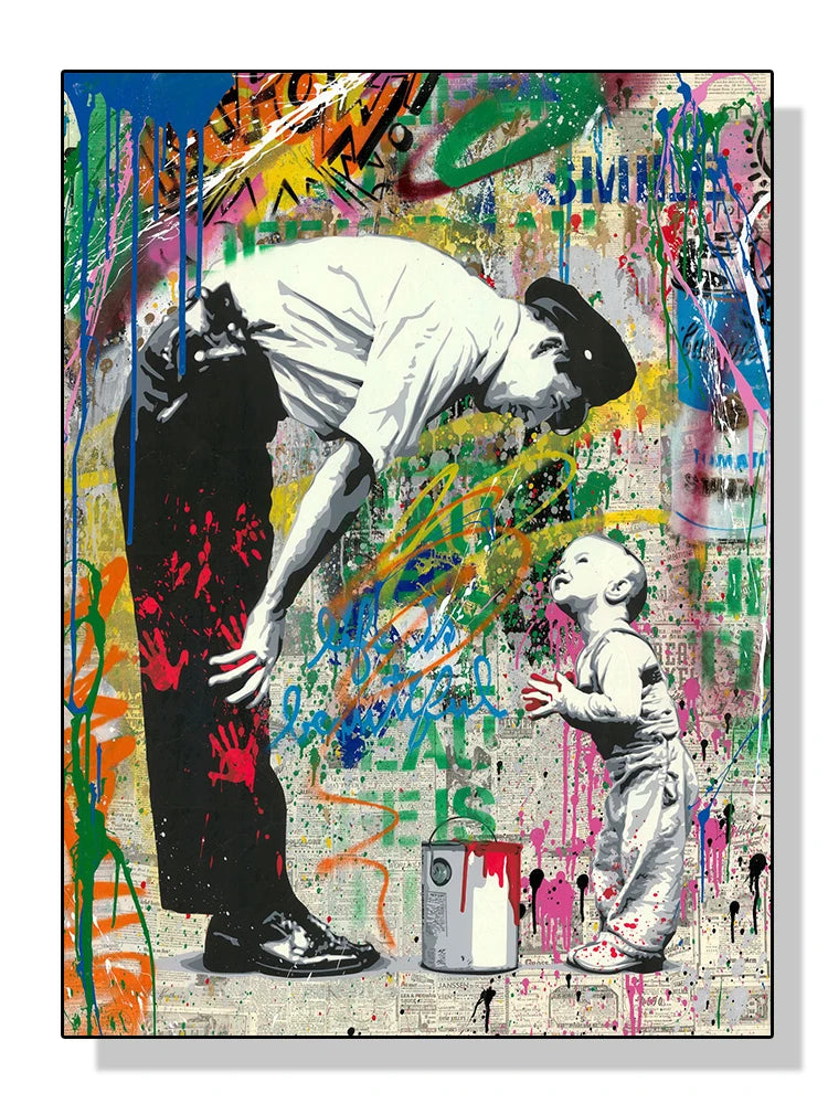 Banksy Graffiti Street Art Canvas Print