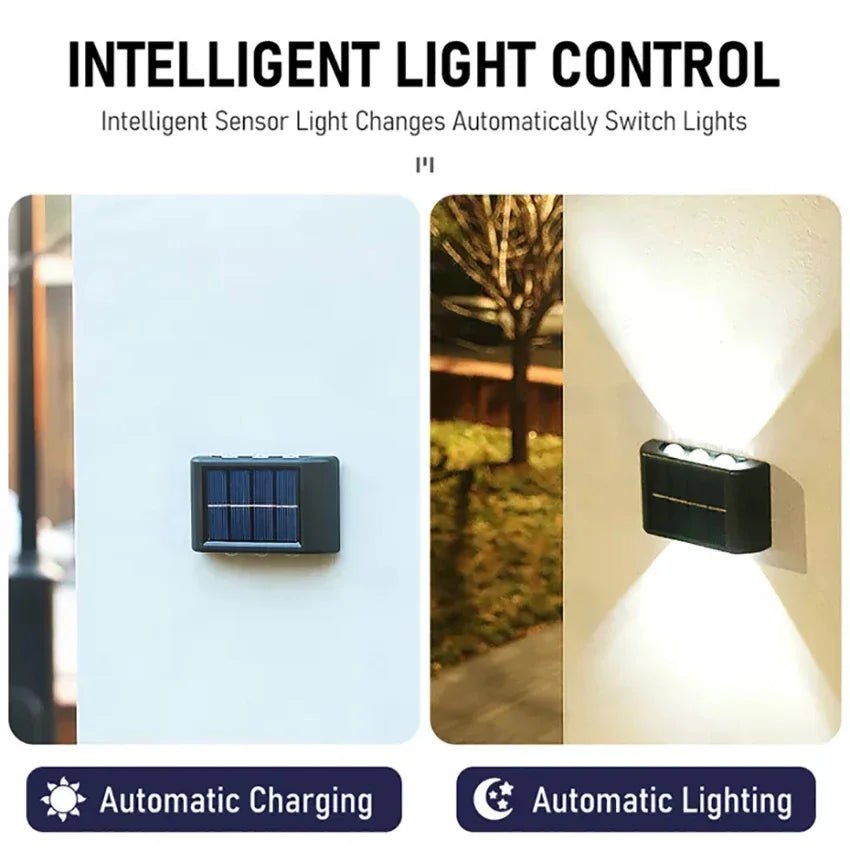 Solar Outdoor Wall Lamp – Warm White Waterproof