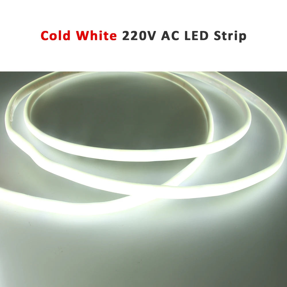220V Waterproof COB LED Strip Light