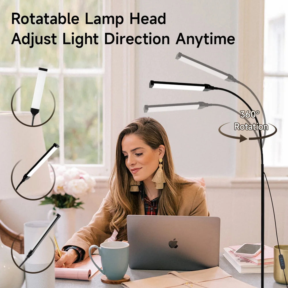 Dimmable LED Floor Lamp for Bedroom & Study