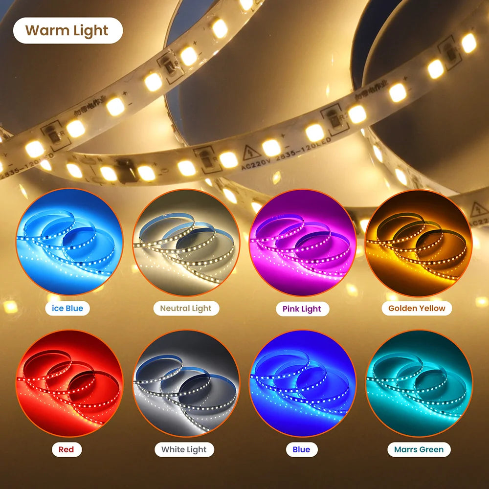 220V Flexible Adhesive LED Strip Light