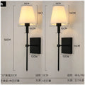 Modern LED Wall Sconce with Cloth Lampshade
