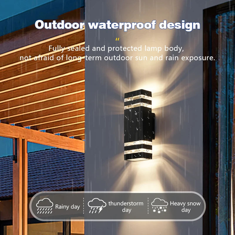 Modern LED Outdoor Courtyard Wall Lamp – Waterproof