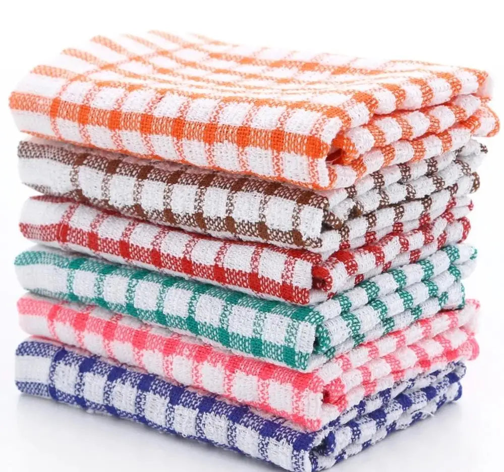 Absorbent Cotton Kitchen Tea Towels – 6 Pack
